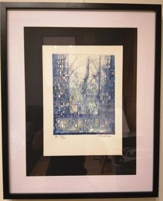 Serigrafia Cargaleiro - O Tempo só Estrangula quem não Ama