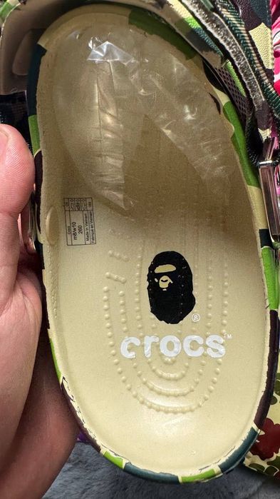 ‼️РОЗПРОДАЖ‼️ Crocs x Bape | Чорний, сірий, зелений, рожевий, синій, фіолетовий | Розміри 36–45