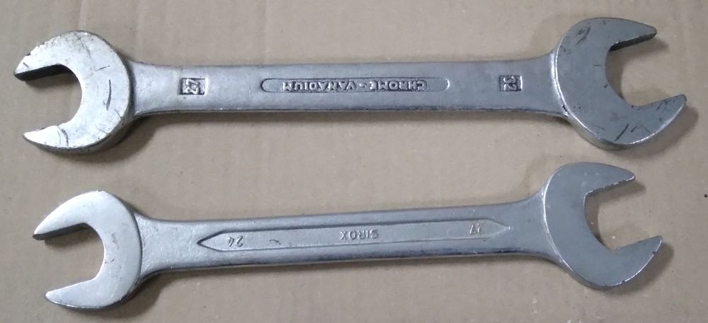 Solidne klucze płaskie 24-27 i 27-32 Chrome Vanadium (Cr-V)