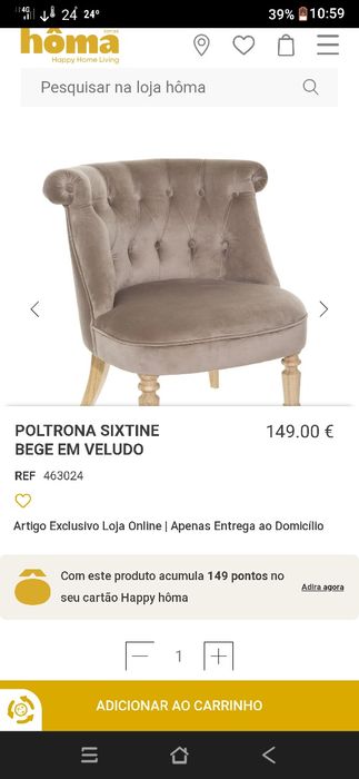 Cadeirão muito elegante  NOVO