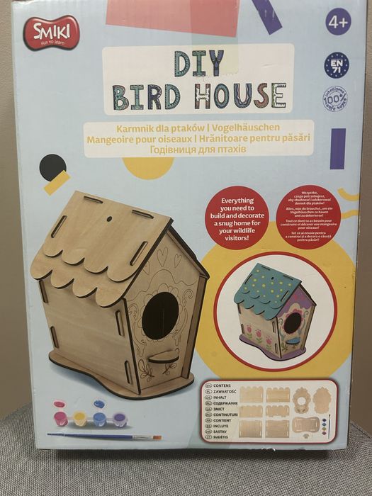 Karmnik dla ptaków smiki, do złożenia przez dziecko