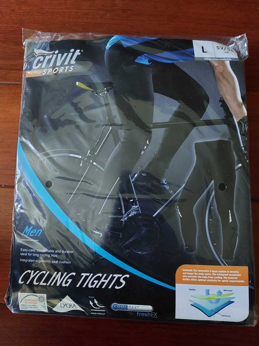 Spodnie rowerowe, oddychające, z poduszką, rozmiar L, nowe