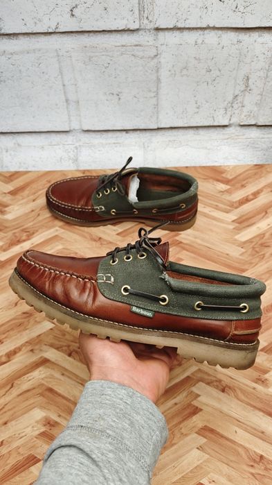 Barbour Deck Boat Shoe Skórzane Mokasyny Żeglarskie UK9 EU43 Oryginał