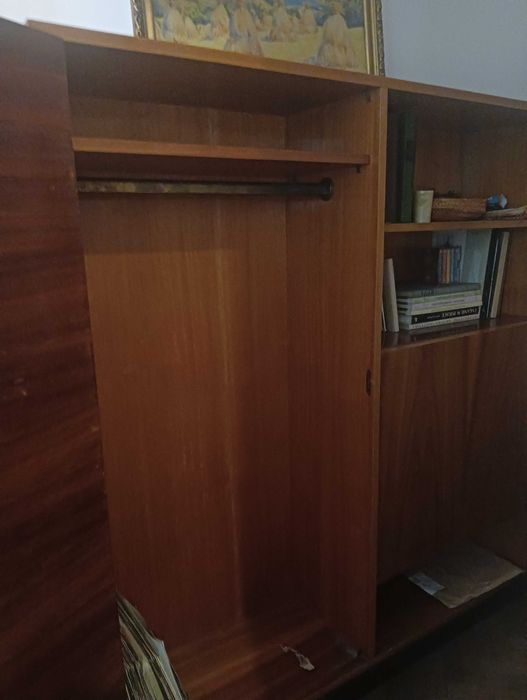 Regał gabinetowy, lata 60-te, 236cm szerokości