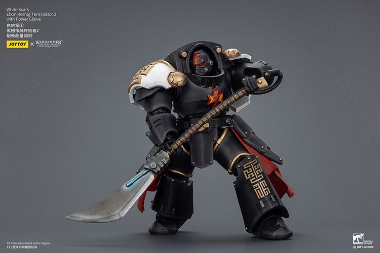 Фігурка warhammer40k JoyToy White Scars Ebon Keshig Terminator 2 with Power Glaive 1/18