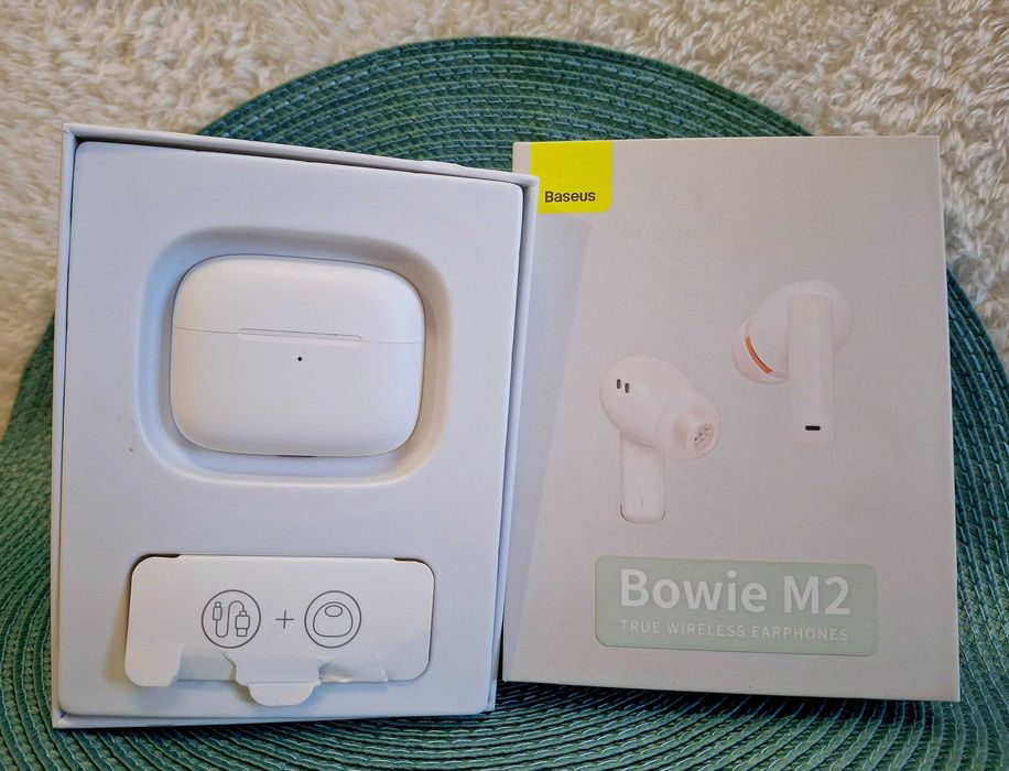Słuchawki TWS Baseus Bowie M2, ANC białe