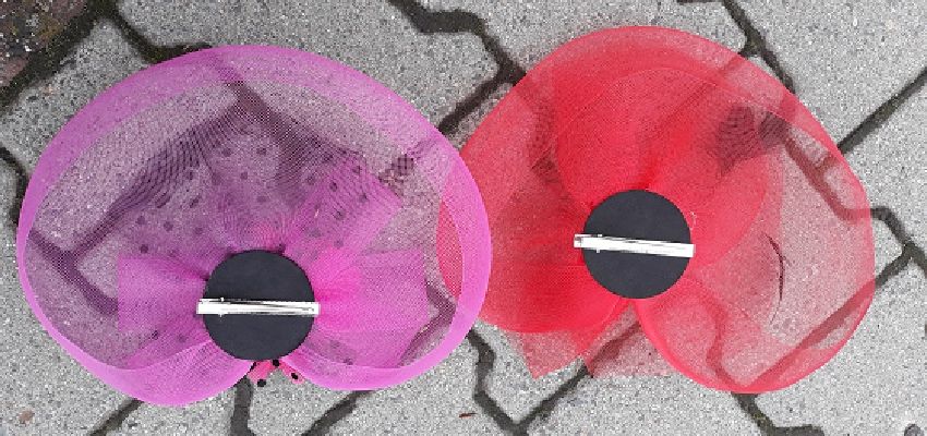 toczek fuksja fascynator do włosów