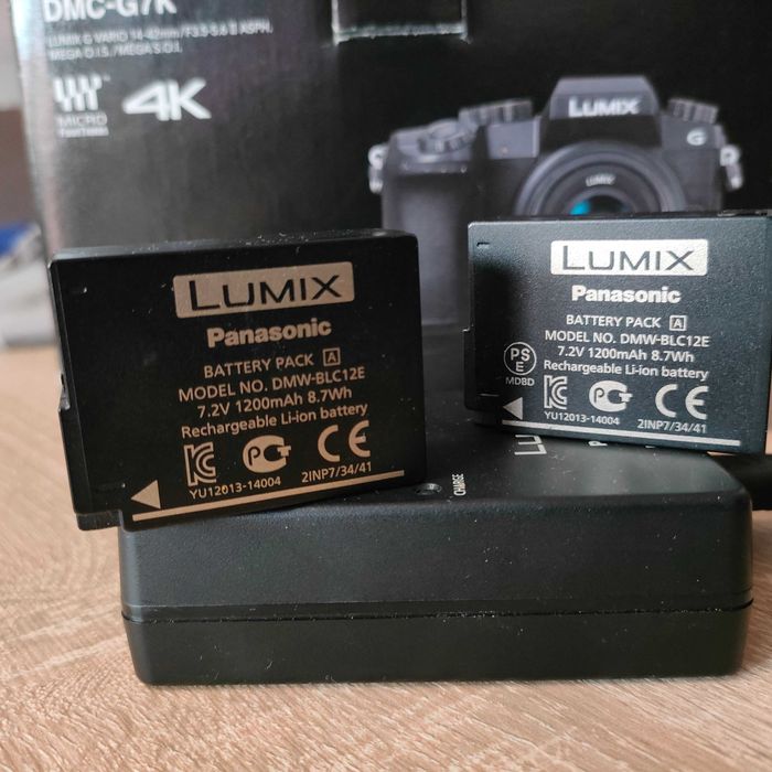 Panasonic Lumix DMC-G7 + Obiektyw H-FS1442A 14–42mm + Torba
