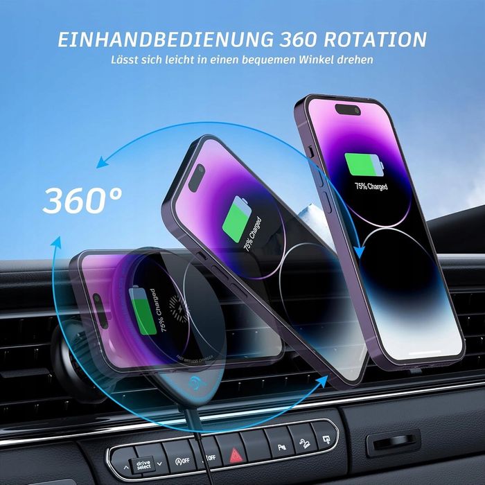 Uchwyt Magnetyczny Ładowarka Indukcyjna 15W Soarun