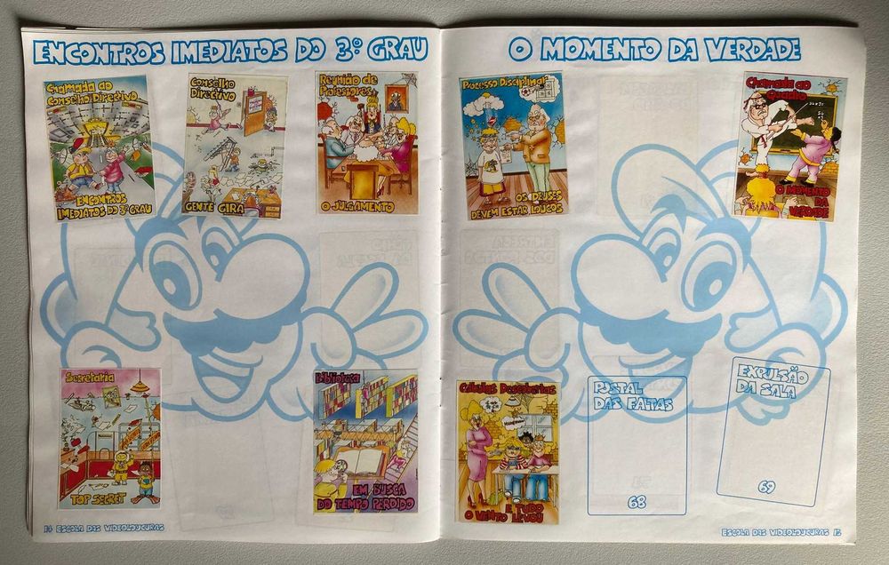 Caderneta de Cromos Antiga: Escola das Videoloucuras