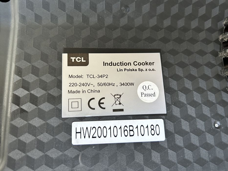 Kuchenka indukcyjna podwójna TCL 34P2