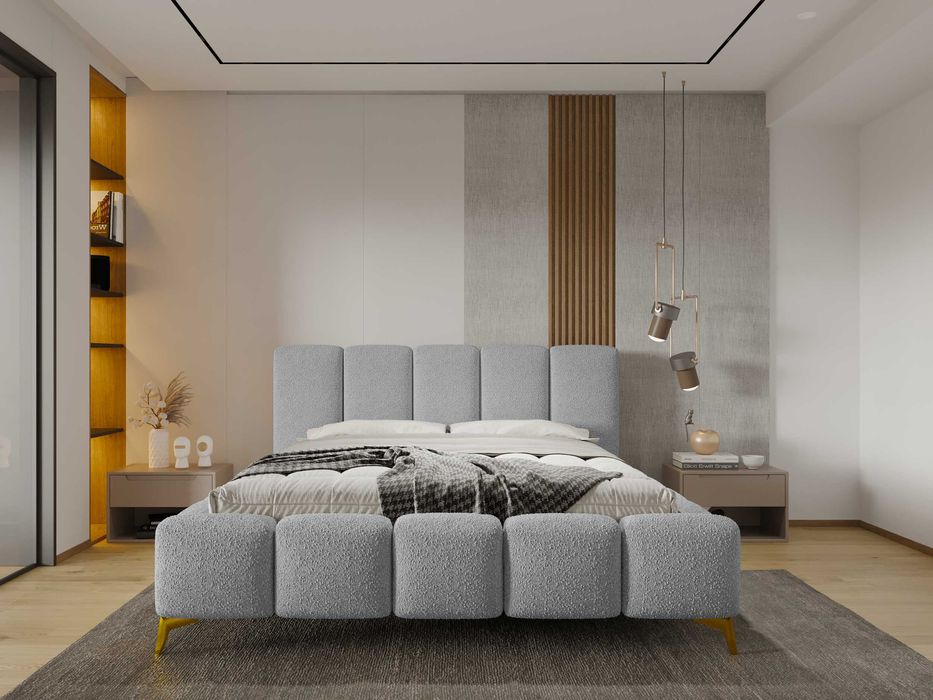 Łóżko Sypialnianie z Pojemnikiem + stelaż metalowy Amore PRODUCENT