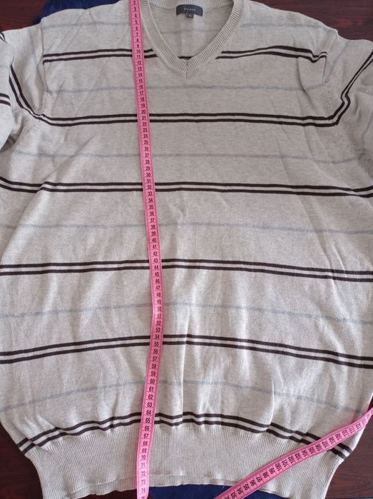 Bawełniany sweter w paski TeX r XL