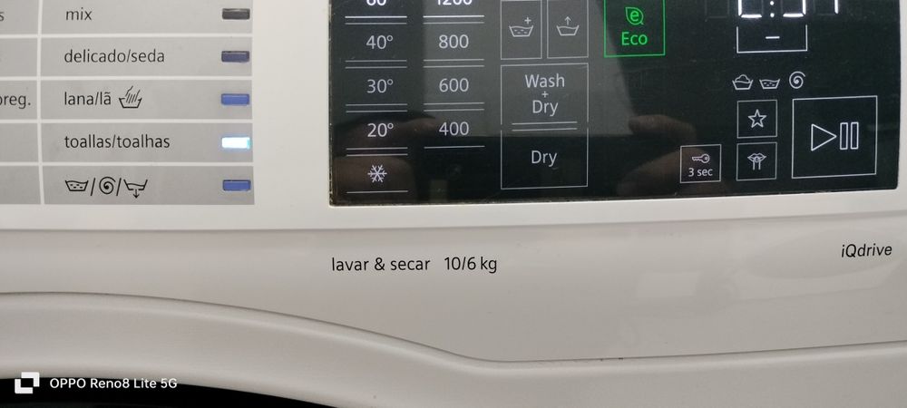 Máquina de lavar e secar roupa Siemens iQ500 10kg+6kg 1400rpm