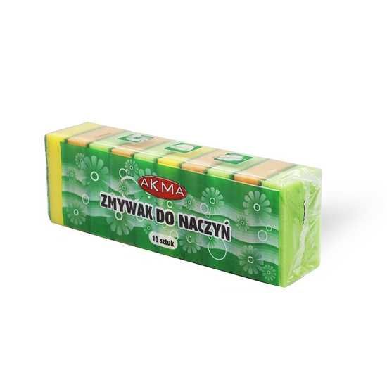 Dwustronne Gąbki do Mycia Naczyń trwałe nie Rysuje Powierzchni AKMA 10