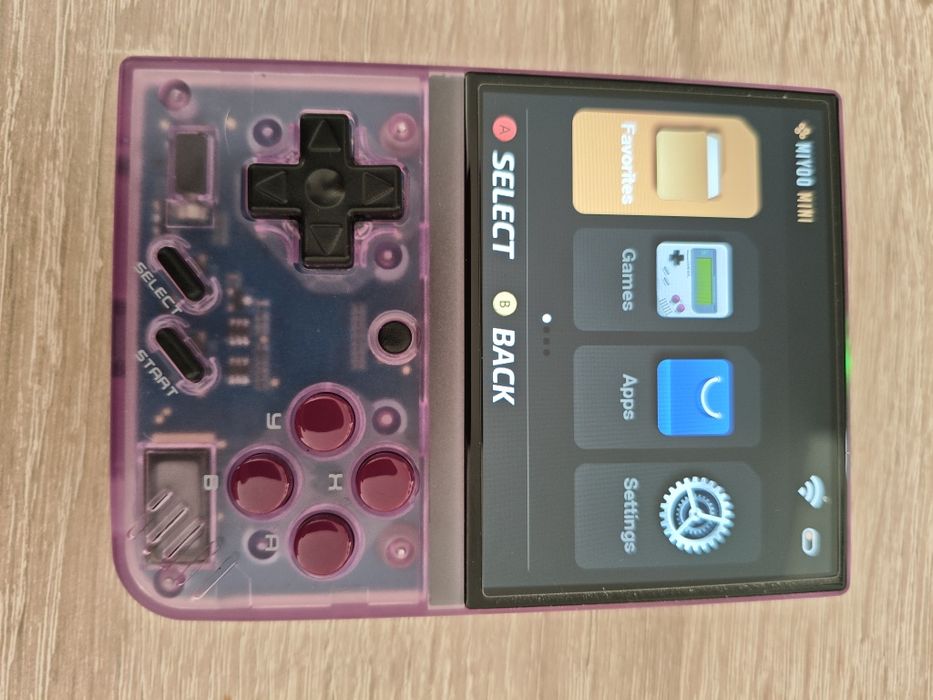 Konsola retro Miyoo Mini +, dwa pokrowce, karta Sandisc 128 GB