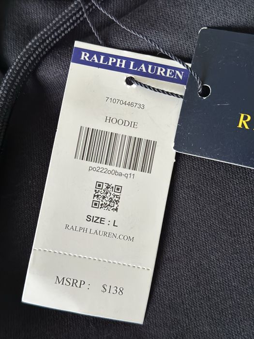 100% ОРИГІНАЛ | утеплене Худі Polo Ralph Lauren Navy Blue, L