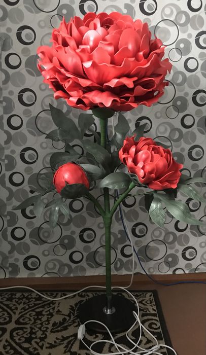 Светильник Пион. Ручная работа