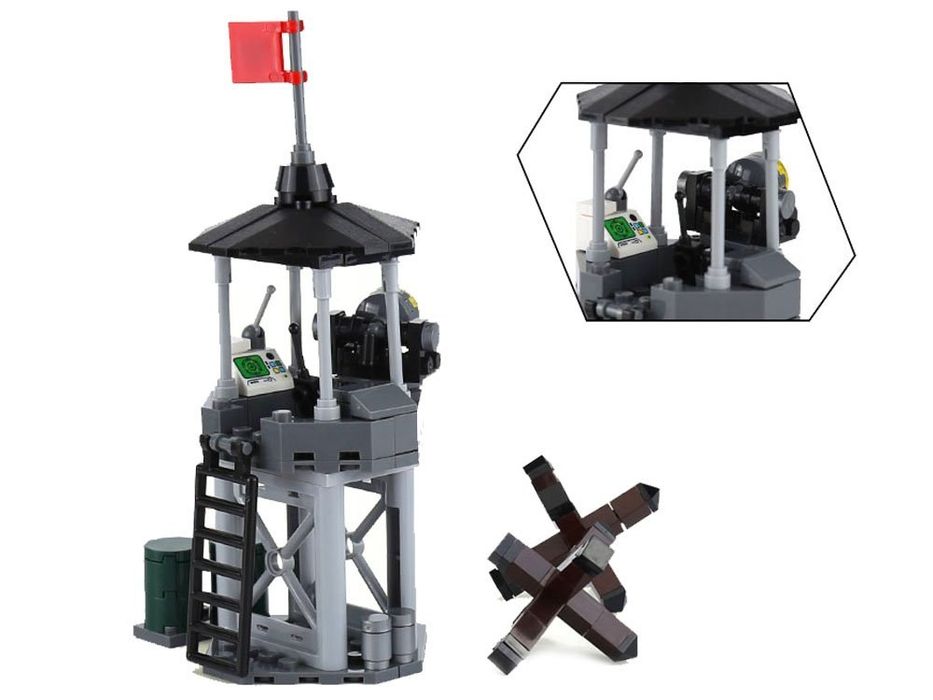 Klocki czołg 99 + wieża kontrolna 1340ele ZA3472