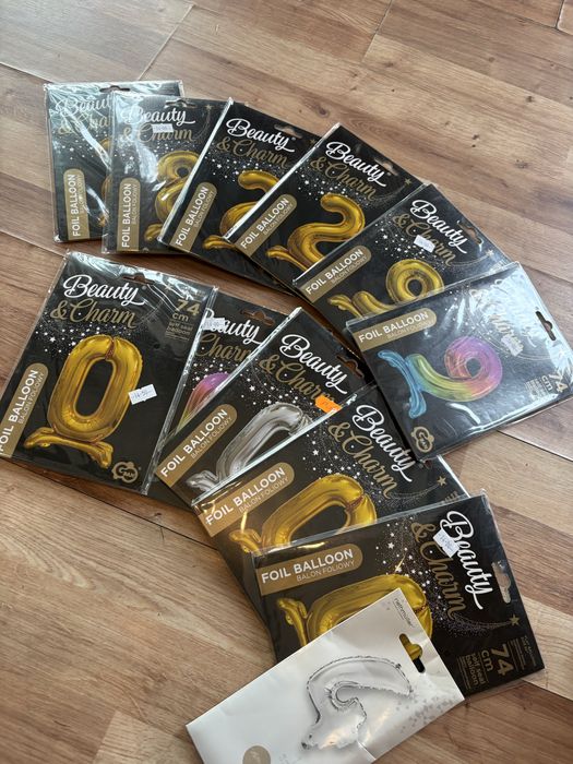 Balony cyfry mix na hel tanio 147sztuk