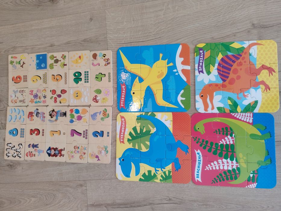 Puzzle dinozaury czuczu i puzzle drewniane