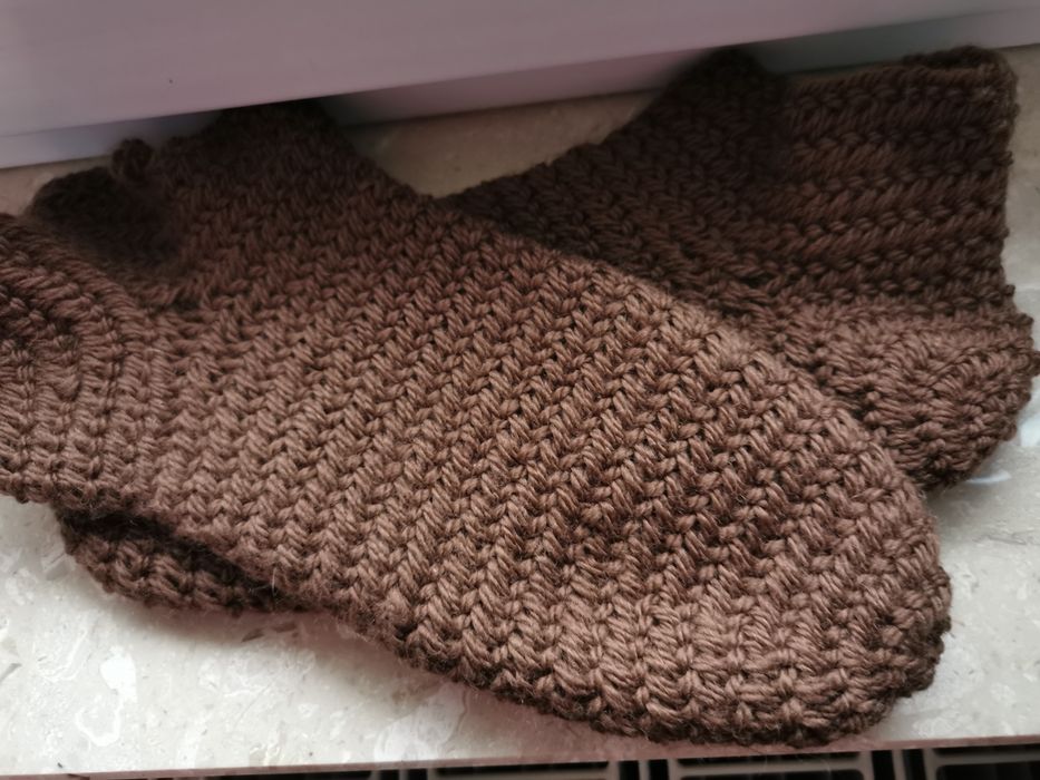 naalbinding wełna skarpety reko 44