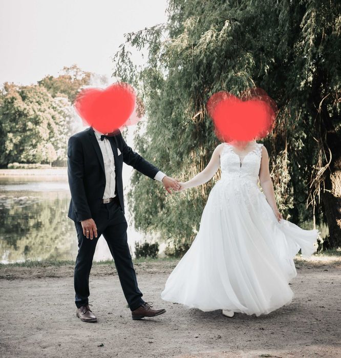 Suknia ślubna ciążowa 164 m/l 6 miesiąc ciąży