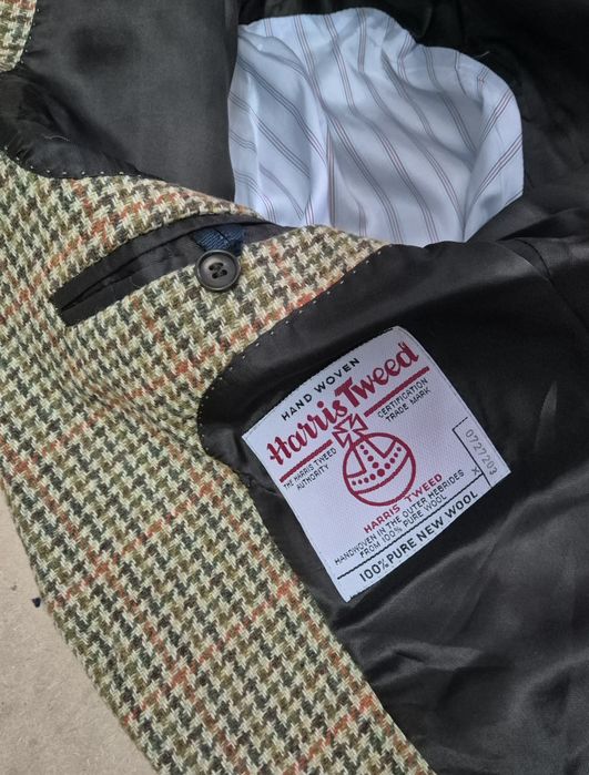 HARRIS TWEED roz. 54  XL ręcznie tkany blazer wełniany super stan