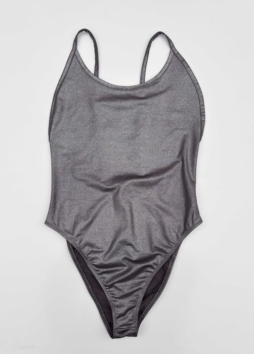 Strój Kostium Kąpielowy H&M Cachella S 36 Srebrny Metaliczny