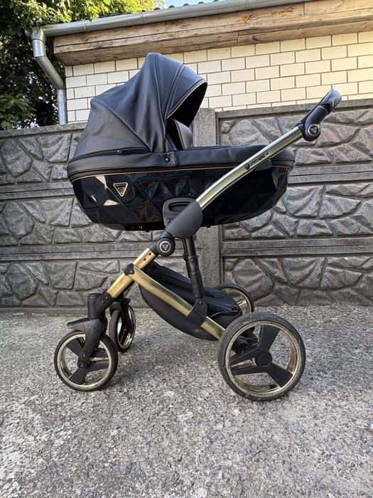 Коляска 2в1 Junama Diamond Fluo Gold Black Торг