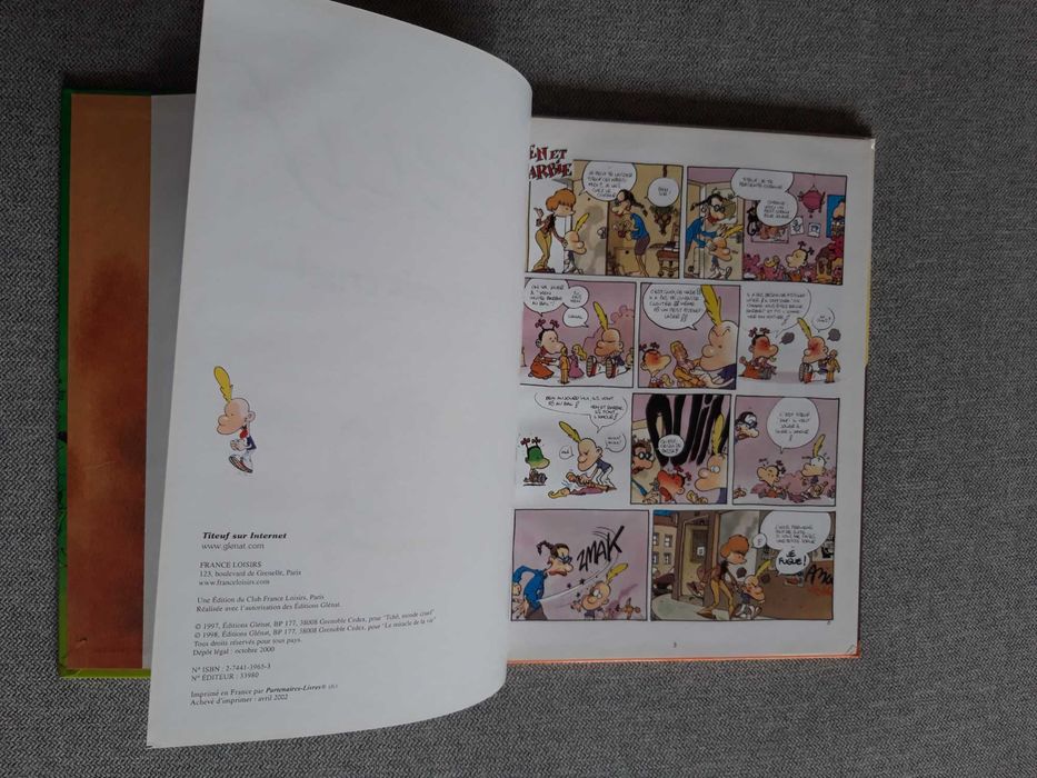 BD álbum duplo Titeuf "Tchô, monde cruel" & "Le miracle de la vie"