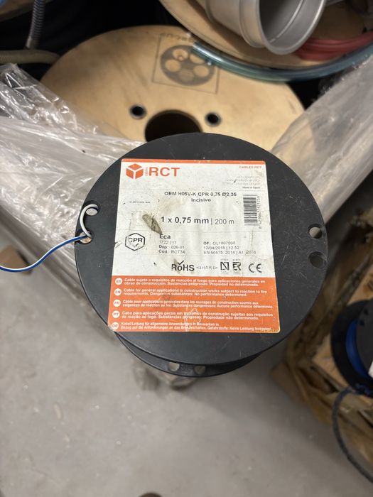 Fio eletrico multifilar 0,75mm2 variado