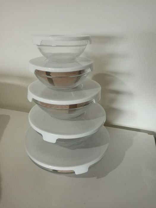 5 Tupperware Vidro NOVOS