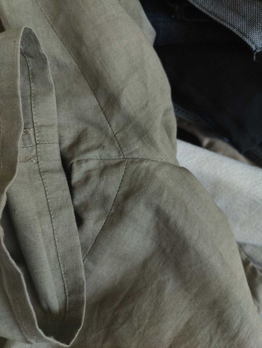 Джинсы (chino лён Puro Lino Italy w32 olive.