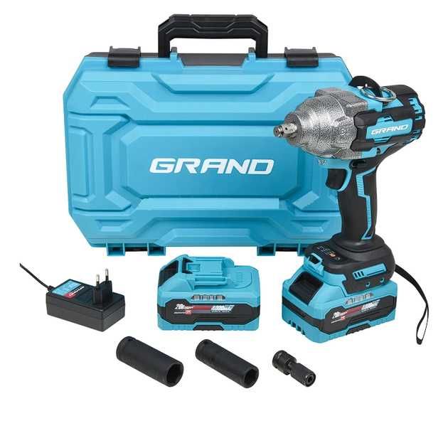 Гайковерт акумуляторний Grand АГ-1100UBL 2 АКБ + ЗП + Кейс Brushless