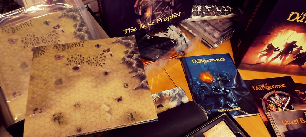 League of Dungeoneers - King Plegde:  Ancient Lands + False Prophet + Compansions Expansion