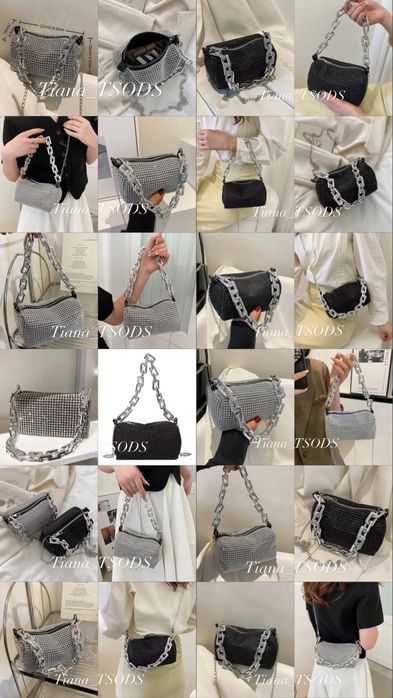 Гаманець Діор портмоне для карток Dior Сумка клатч зі стразами чорна