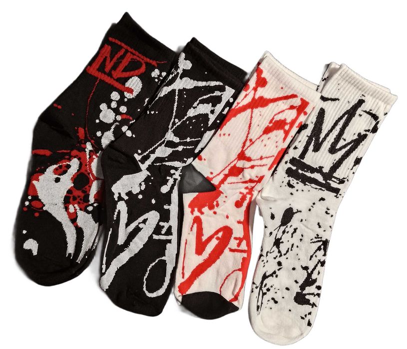 4-pack Długie skarpetki ze wzorem 40-43