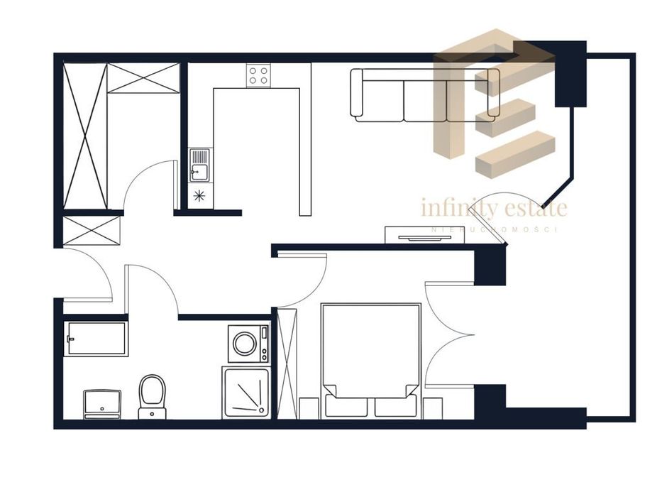 Hvile Park Nałęczowska - 50 m² - taras 15 m²