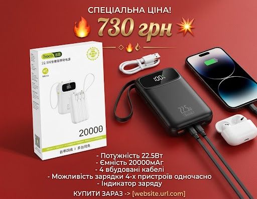 Павербанки нові на 20К