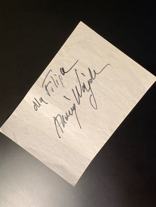 Autograf Andrzeja Wajdy