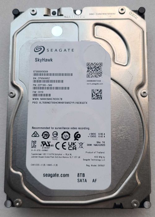Жорсткий диск 8TB HDD Seagate SkyHawk ST8000VX009