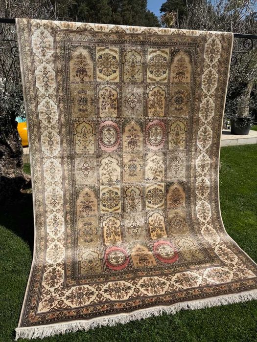 Nowy Jedwabny r.tkany dywan perski GHOUM / Qom 300x190 galeria 58 tyś
