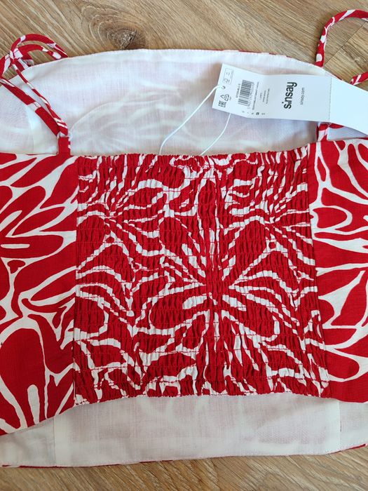 Sinsay komplet set wiskoza spódnica bluzka top S 36