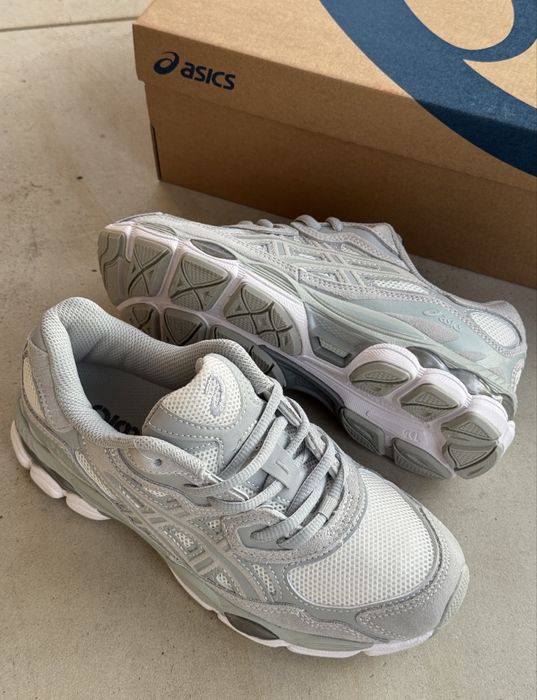 Кросівки Asics Gel-Nyc Cream Cloud Grey/Асікс гель сірі білі,асікси