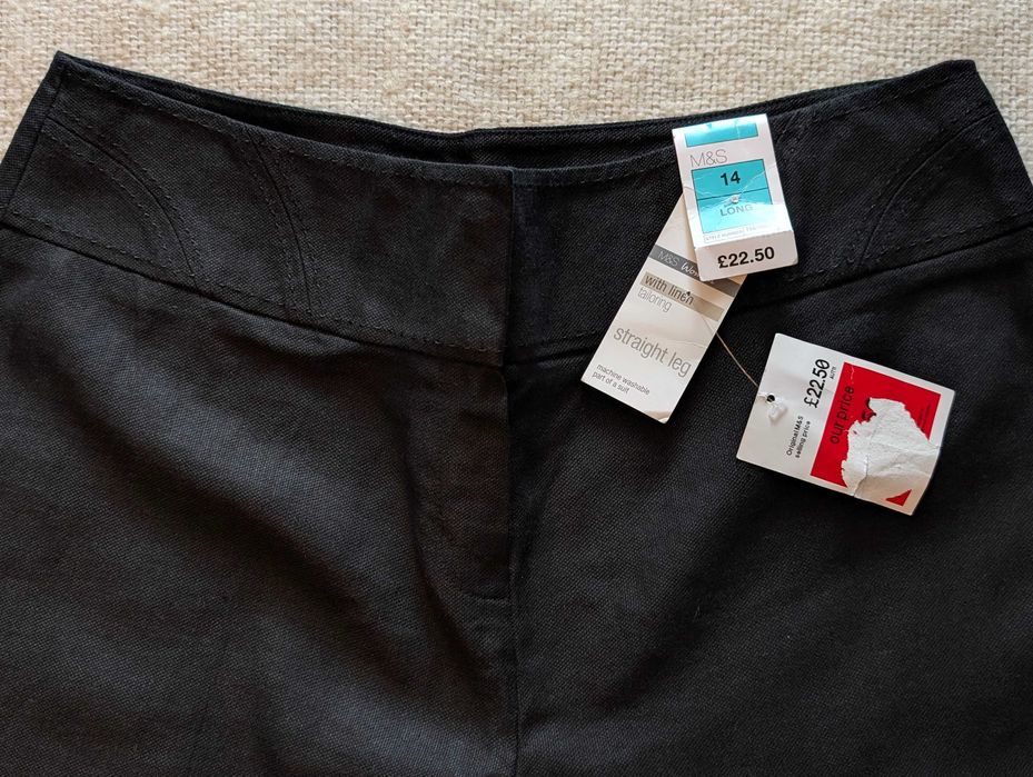 Spodnie lniane damskie M&S