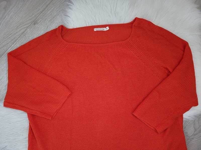 Pomarańczowy sweter / pulower z 3/4 rękawem, Reserved, XL (42)