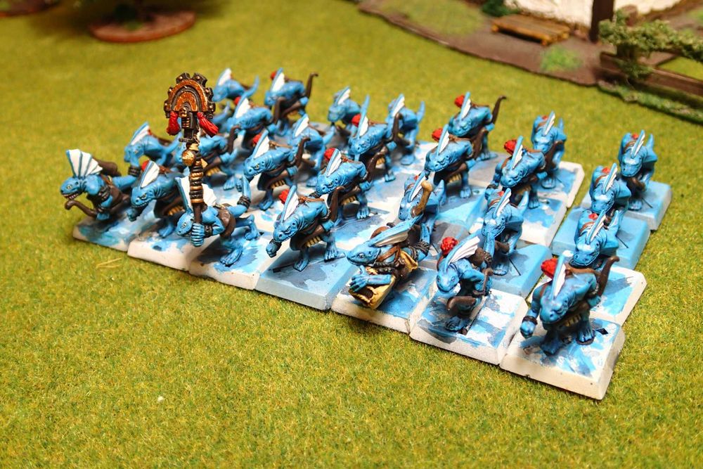 Warhammer Lizardmen 28 x Skink Bow Plastik + Metal