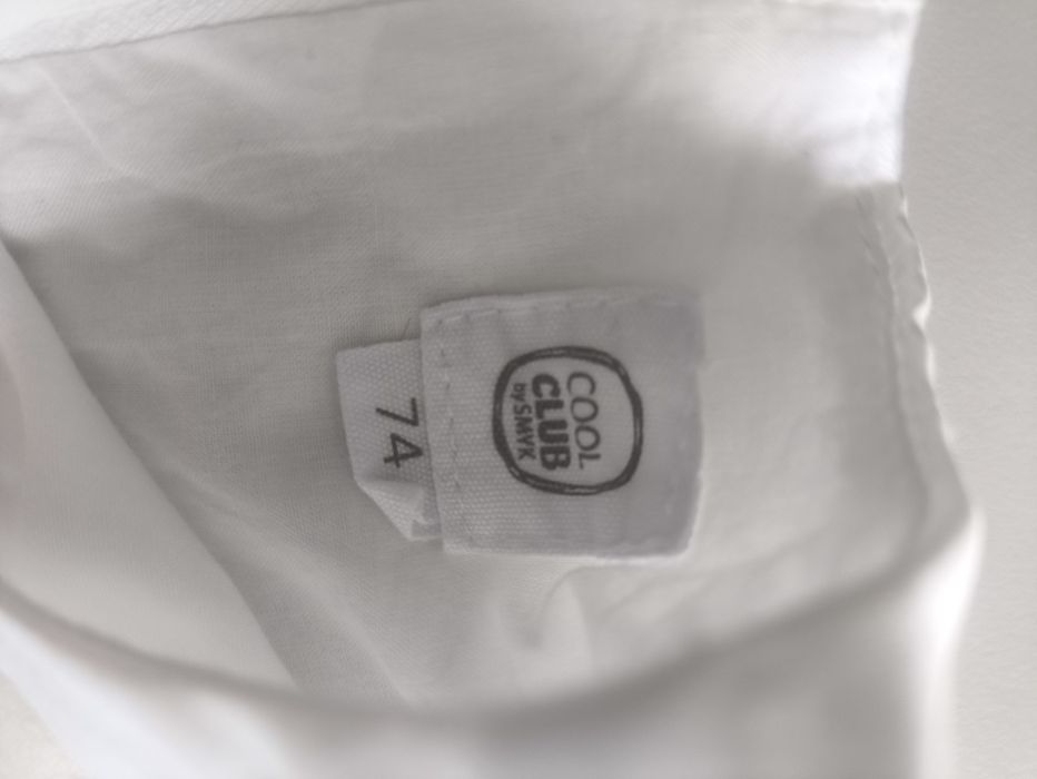 Sukienka biała na chrzest z długim rękawem