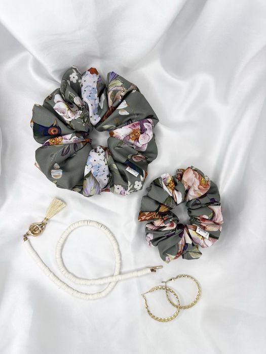Scrunchie Handmade - Zestaw 2 gumek - Ręcznie szyte - Lovely